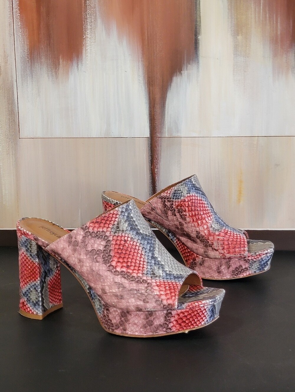 Jeffrey Campbell Pilar Block Platform Mule Sandals 9